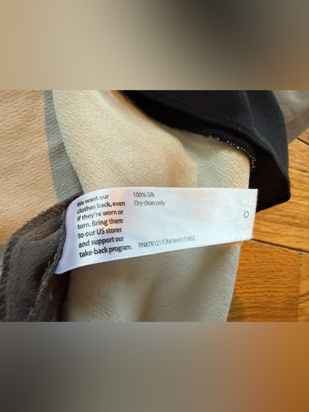 Eileen Fisher Silk Dress Georgette Crepe Shift Colorblock Lagenlook Women’s Sz M - Picture 9 of 13